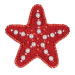 Набор для вышивания бисером Klart, Брошь Морская звезда, 5,5х5,5 см