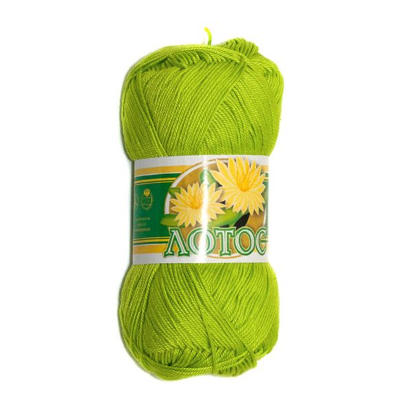 Пряжа ПНК им.Кирова Лотос / уп.8 мот. по 100 г, 250 м, 4706 яр.салатовый