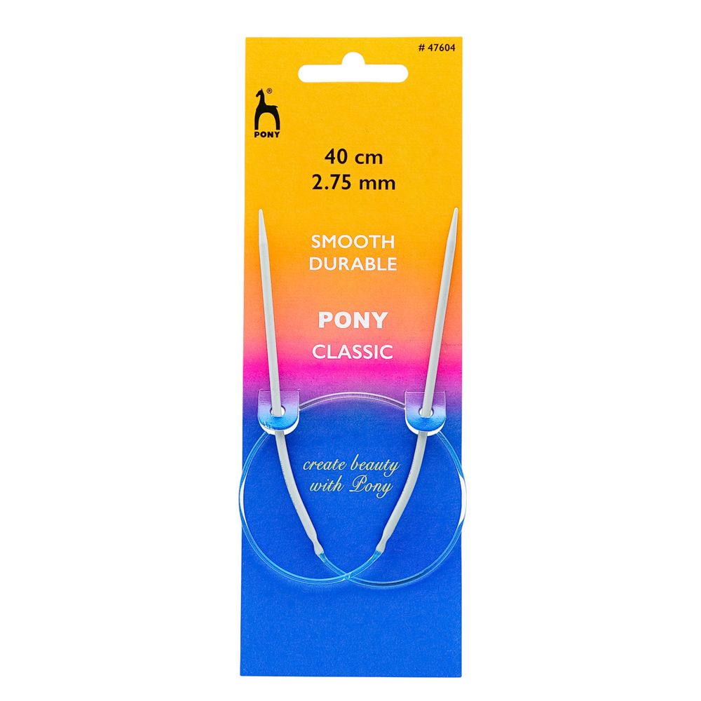 Спицы круговые Pony Classic ⌀2.75 мм, 40 см, алюминий, 47604