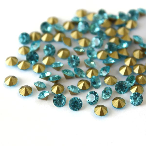 Стразы конусовидные риволи 3,8мм, ss16, 144 штук (стекло) (202)