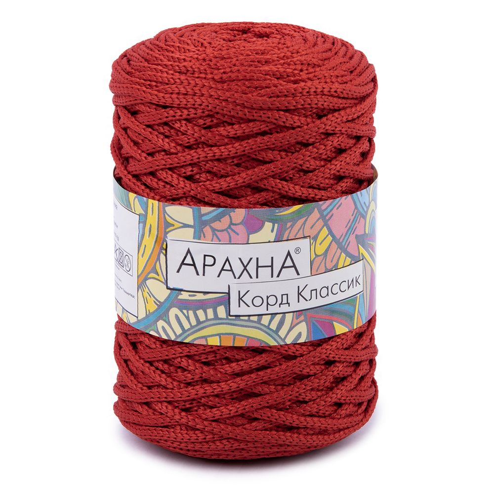 Пряжа Arachna Cord Classic / уп.3 мот. по 200г, 100м, 23 красный