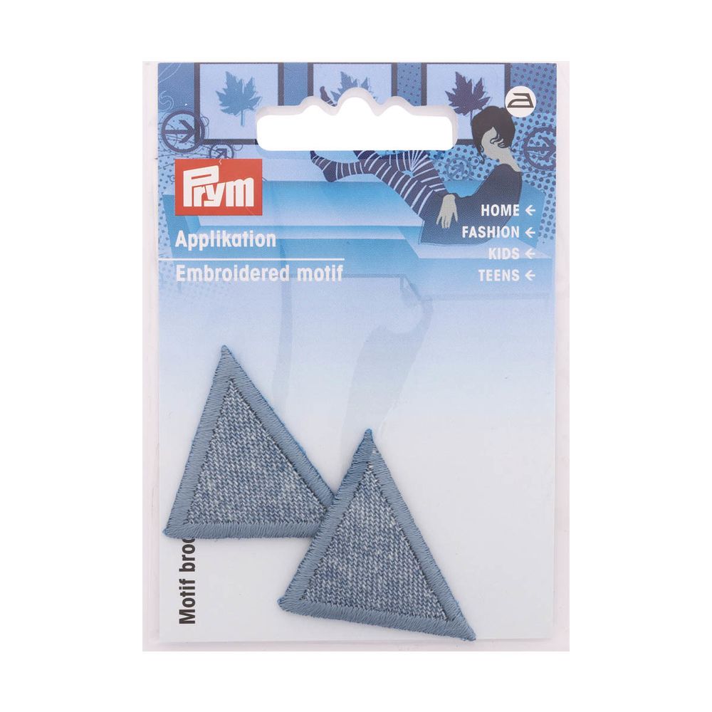 Термоаппликация Треугольник, светлая джинса, Prym