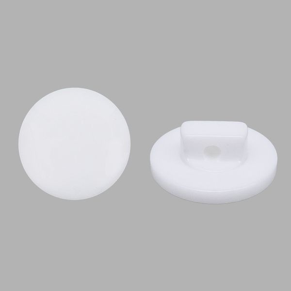 Пуговица на ножке 21L=13 мм, пластик, абсолютно-белый глянец, КЗ1, 144 шт