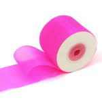 Лента капроновая (органза) 50.0 мм, 22.86 м, 14 т.розовый