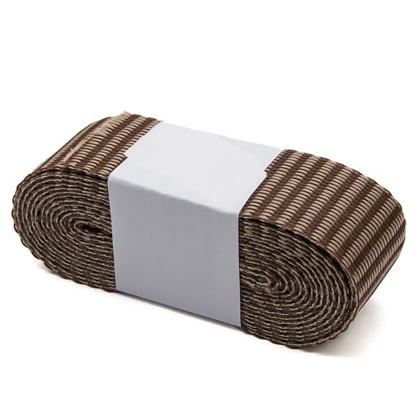 Стропа (ременная лента) 30 мм / 5х2.5 метра, толщ. 1.0 мм, [15.8 г/пог.м], 100% п/п, коричнево-кремовый