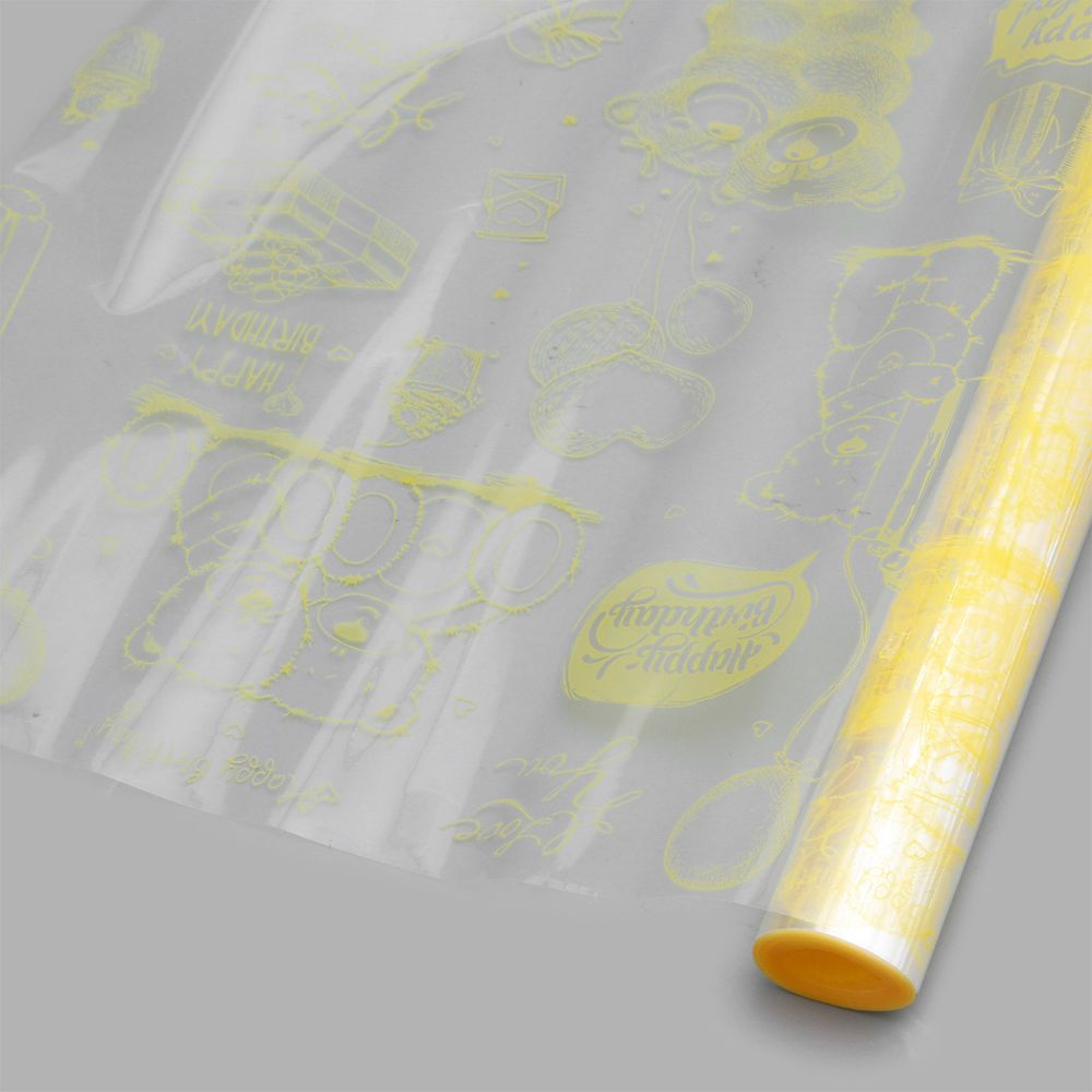 Пленка Мишки ярко- желтая, 70 см / 9.14±5% метра