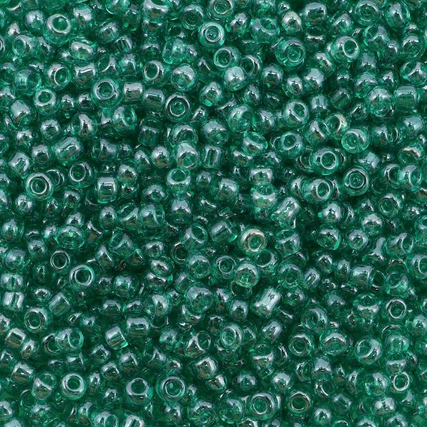 Бисер Astra&Craft 11/0 (2.1 мм), 200 г (10х20 г), цв. 123А т. зеленый/прозрачный, глянцевый