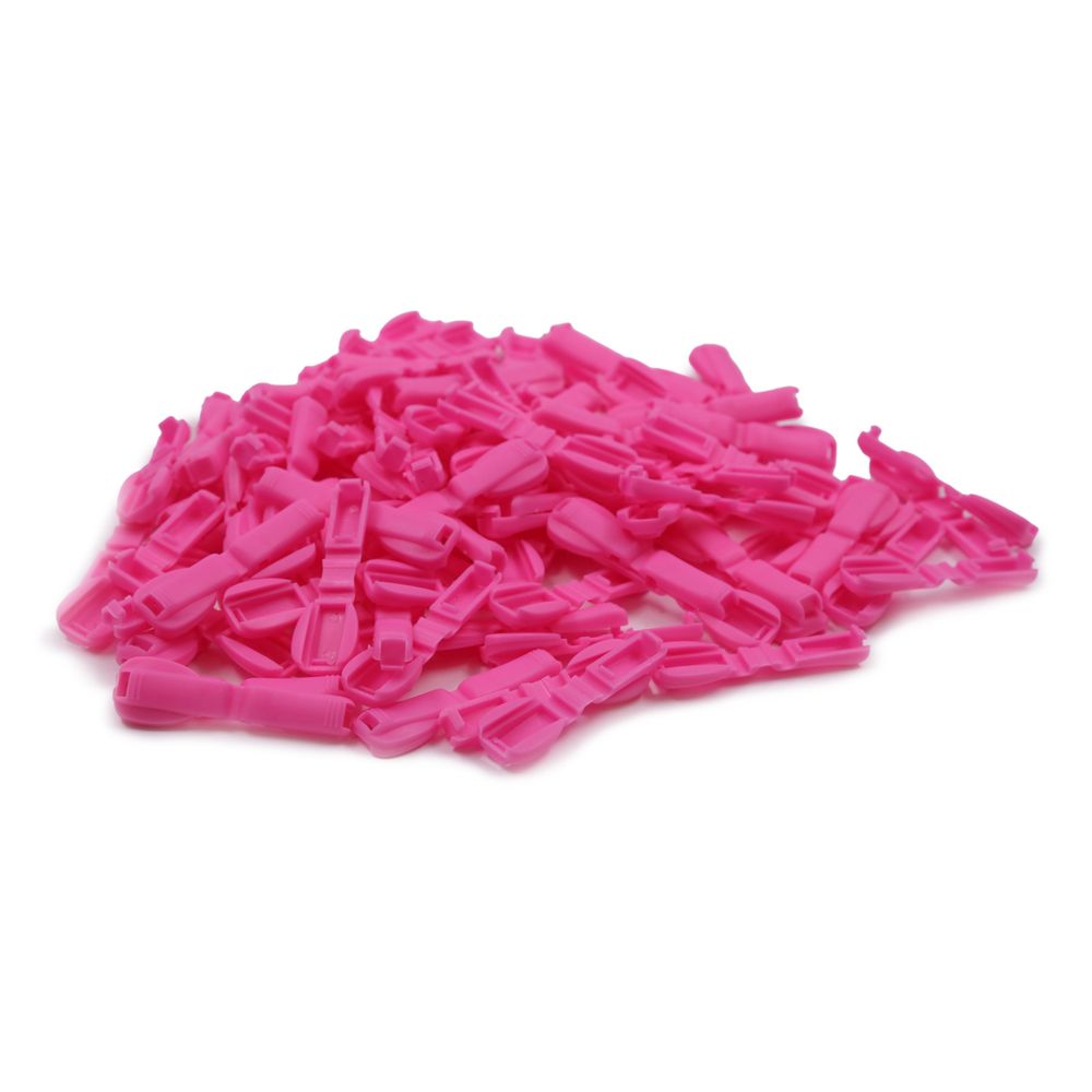 Наконечник для шнура пластик Крокодил 22х12 мм, ПП, розовый, 100 шт