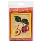 Набор для вышивания нитками РС Студия, Вишенки 8х8 см