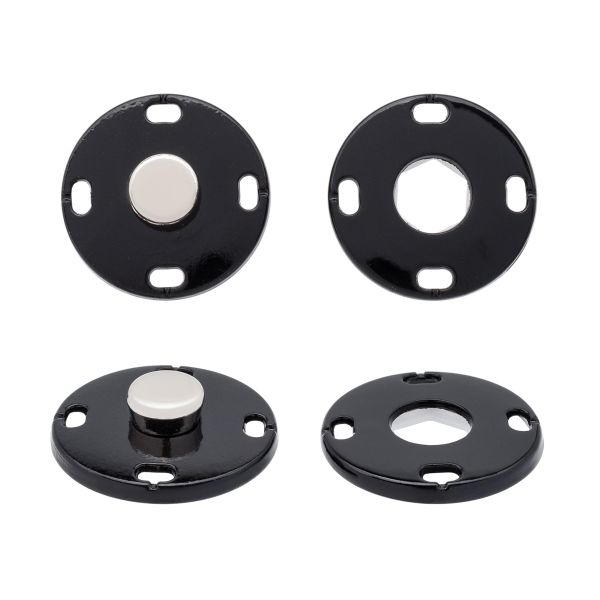 Кнопка пришивная металл ⌀21.0 мм, 10 шт, черный, KN11