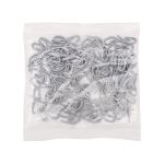 Крючки шторные для карниза 26.5 мм, улитка усиленные, пластик, серый, 100 шт/упак