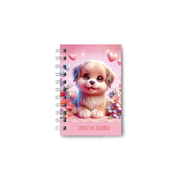 Записная книжка на гребне A7 40 л. 12 шт, клетка, Весёлые игрушки 01176, Светоч ЗК108