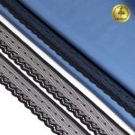 Кружево стрейч (эластичное) 25 мм / 5 метров, TBY.8028, цв.02 черный, 1385581