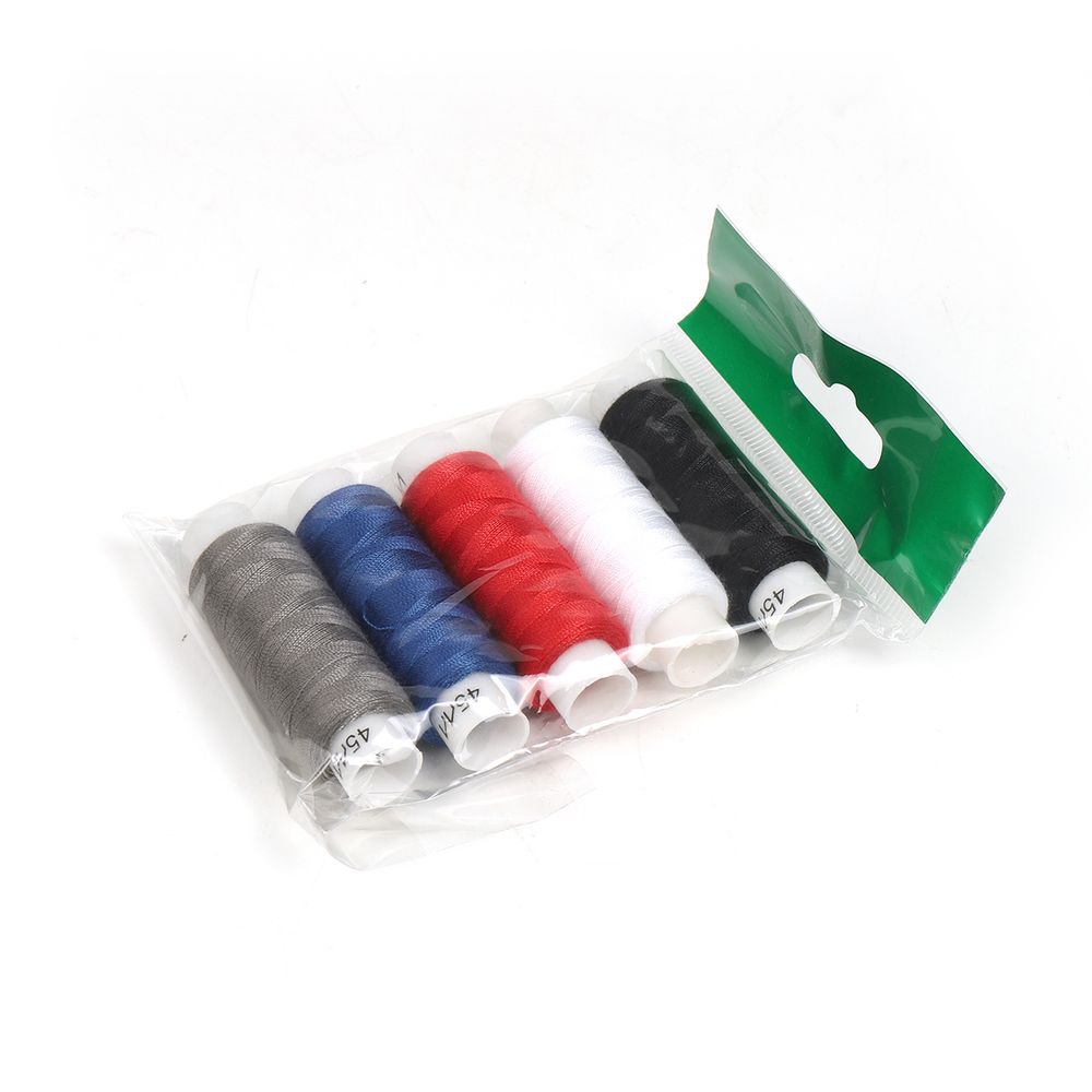 Швейные армированные нитки (набор) ПНК им.Кирова 45ЛЛ, 150 м / 5 кат., ассорти