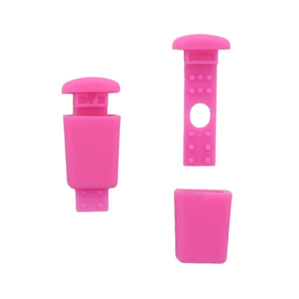 Наконечник для шнура пластик 17х11 мм, ПП, розовый, 100 шт