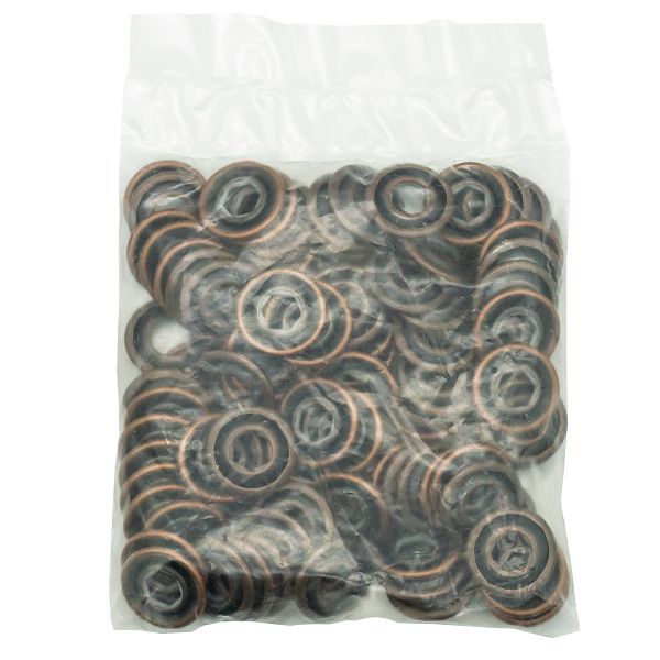 Кнопка клямерная ⌀17.0 мм, медь, (ЧАСТЬ B), 50 шт, BIG