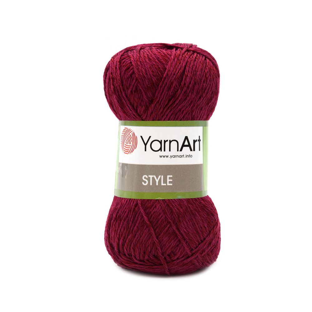 Пряжа YarnArt (ЯрнАрт) Style / уп.5 мот. по 50 г, 185м, 676 бордо /TOS/