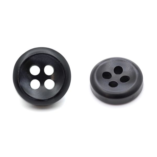 Пуговицы 4 прокола 17L (10,5мм), пластик (Blk-02 черный), 72 шт, CN 2801