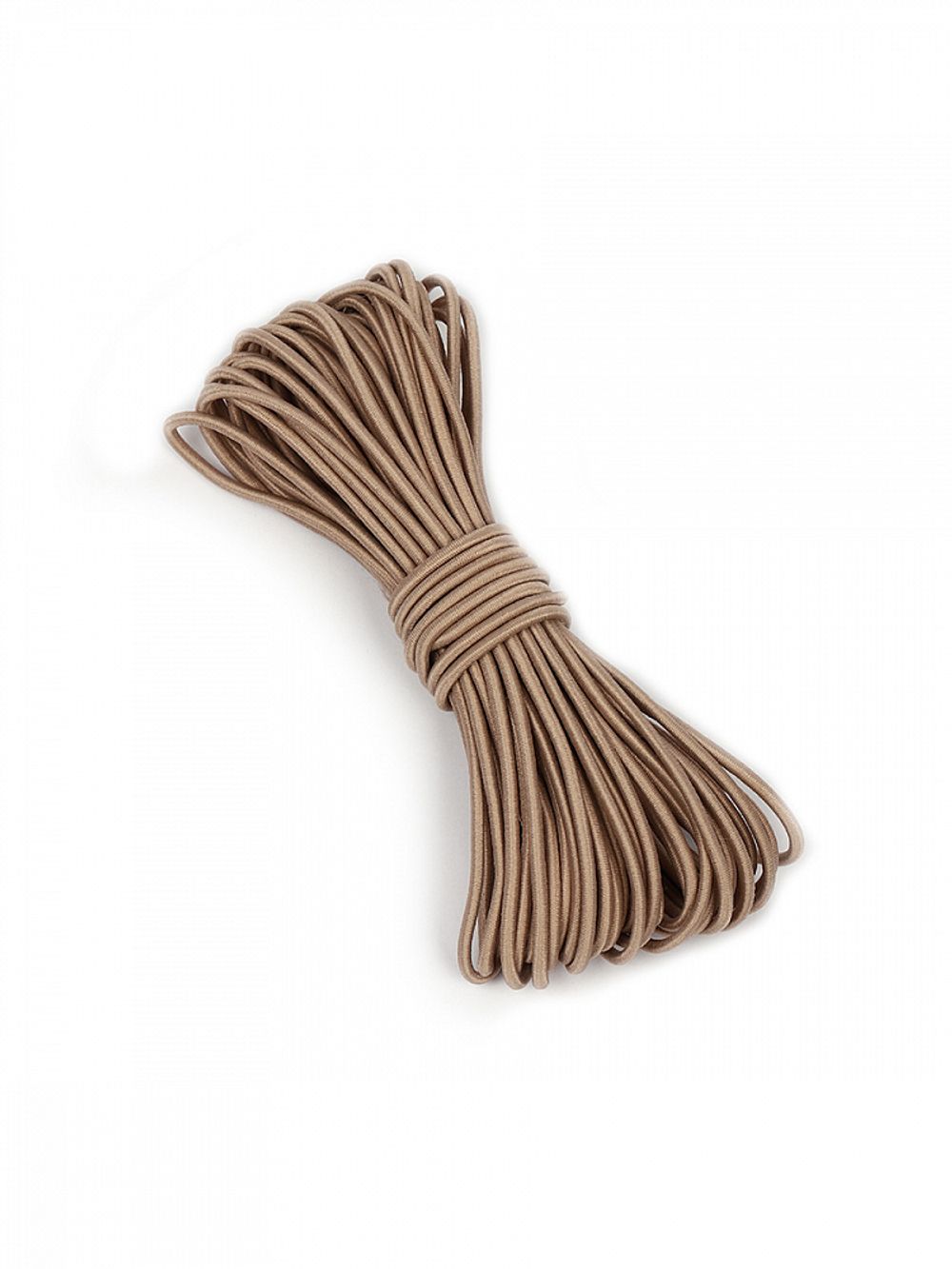 Резинка шляпная (шнур эластичный) ⌀3.0 мм / 10±0.5 метров, F308 бежевый