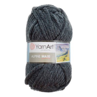 Пряжа YarnArt (ЯрнАрт) Alpine Maxi / уп.2 мот. по 250 г, 105м, 664 темно-серый