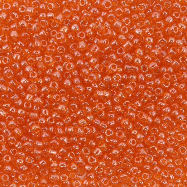 Бисер Astra&Craft 11/0 (2.1 мм), 200 г (10х20 г), цв. 109В т.оранжевый/прозрачный, глянцевый