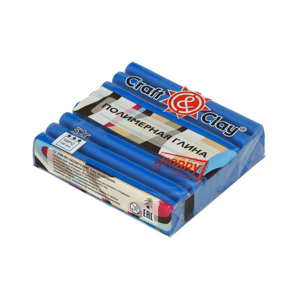 Полимерная глина 52 г, 1018 синий, Craft&Clay CCH