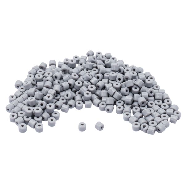 Бусины пластик 5х6 мм, цилиндр, 50гр Astra&Craft, 023 серый, 2141