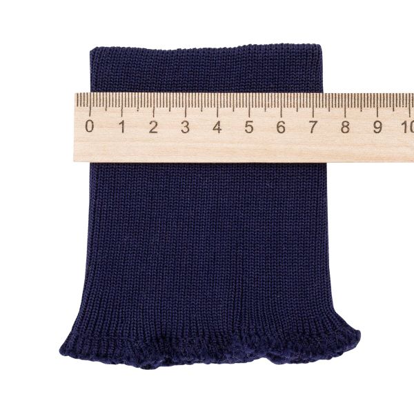 Манжеты трикотажные 8.0х9.5 см, 1 пара, средней плотности 14 кл, 1х1, средней плотности, 8110 т.синий