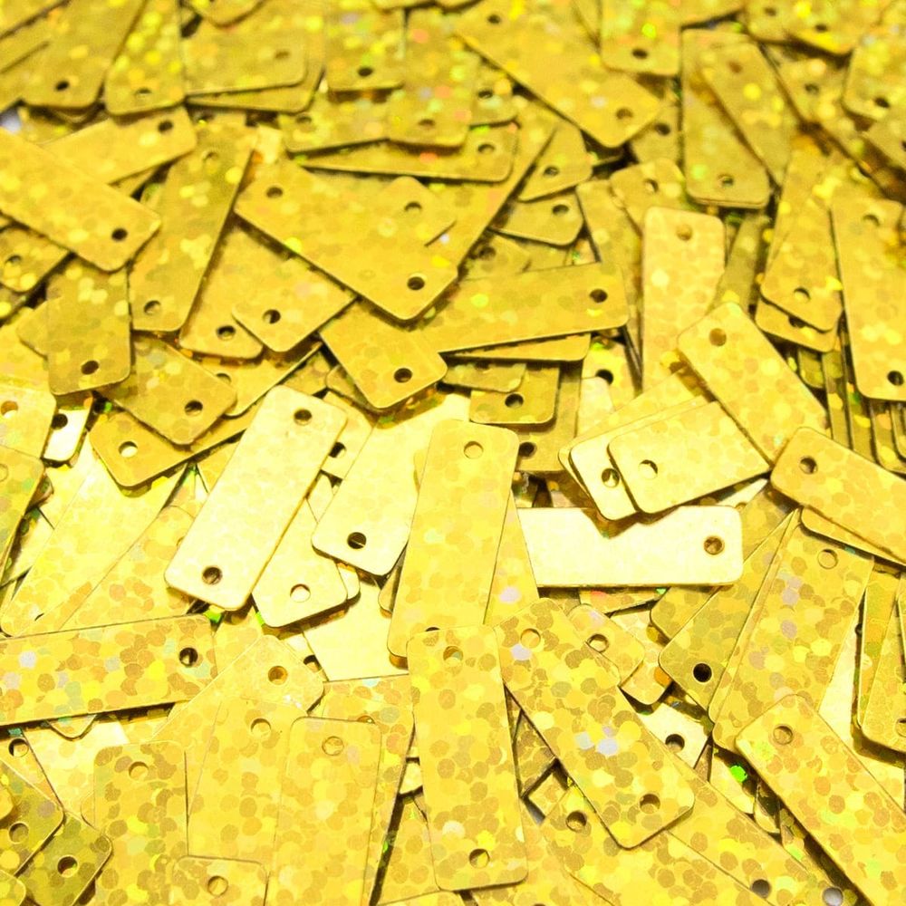 Пайетки фигурные Прямоугольные, 5х15 мм, Astra&amp;Craft, 10х10г (A20 золото голографик)