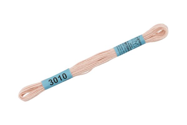 Мулине Gamma 100% хлопок, цв.3010 бл.розовый, 24 мотка по 8 метров