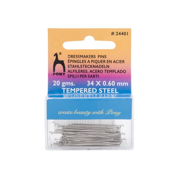 Булавки портновские 0.6 мм, l=34 мм, сталь, 20гр Pony, 24401