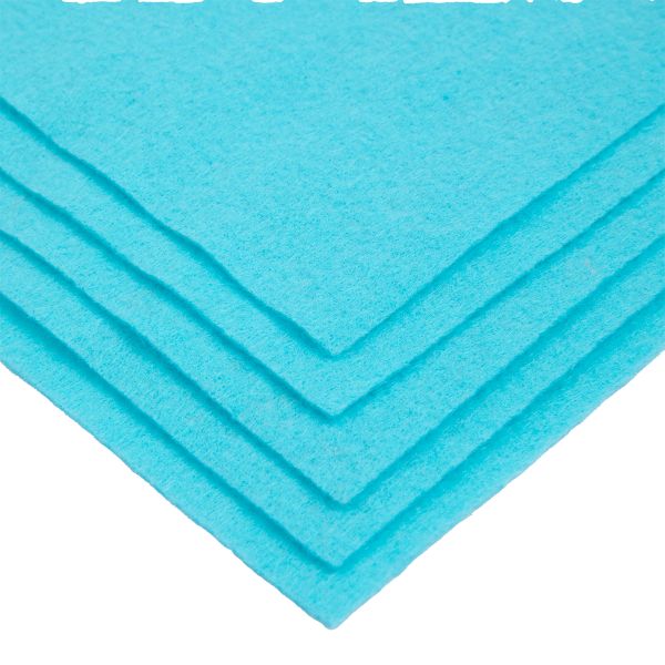 Фетр листовой 1 мм, 20х30 см, 5 шт, 028 голубой, Blitz FKC10-20/30