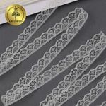 Кружево отделочное в стиле "трикотаж" 12 мм 150-2 цв.02 молочный, 27.4 м