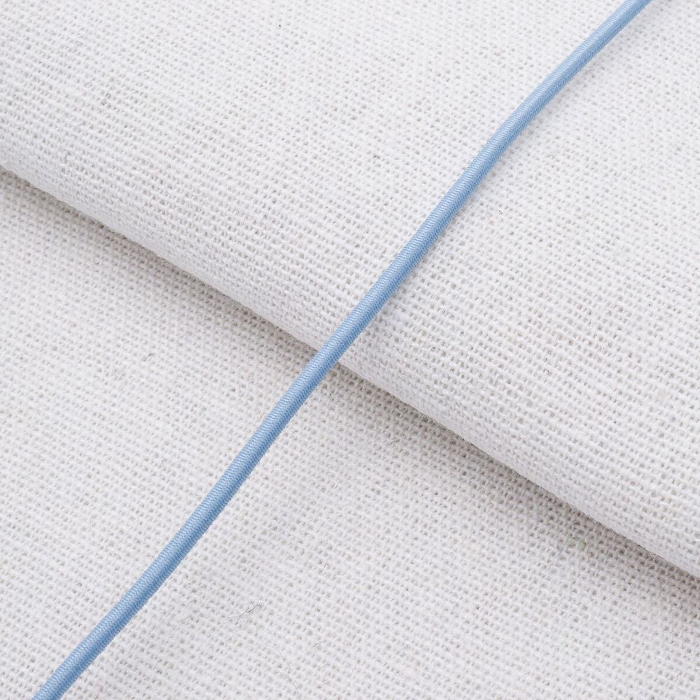 Резинка шляпная (шнур эластичный) ⌀2.0 мм / 30 метров, голубой