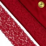 Кружево эластичное (стрейч) 65 мм / 3 метра, TBY.L840, цв.101/S059 темно-красный, Kruzhevo