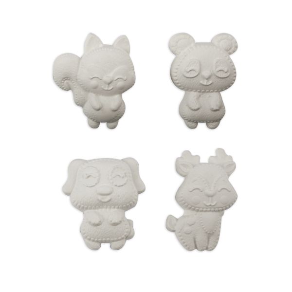 Заготовка гипсовая (набор) Зверушки, 5х8 ±2 см, 4 шт, Love2art ВА-05