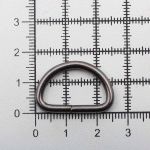 Полукольцо сварное металл внутр. 20 мм (внешн. 25х17 мм, ⌀2.5 мм), 100 шт, чер.никель ГР, 6064