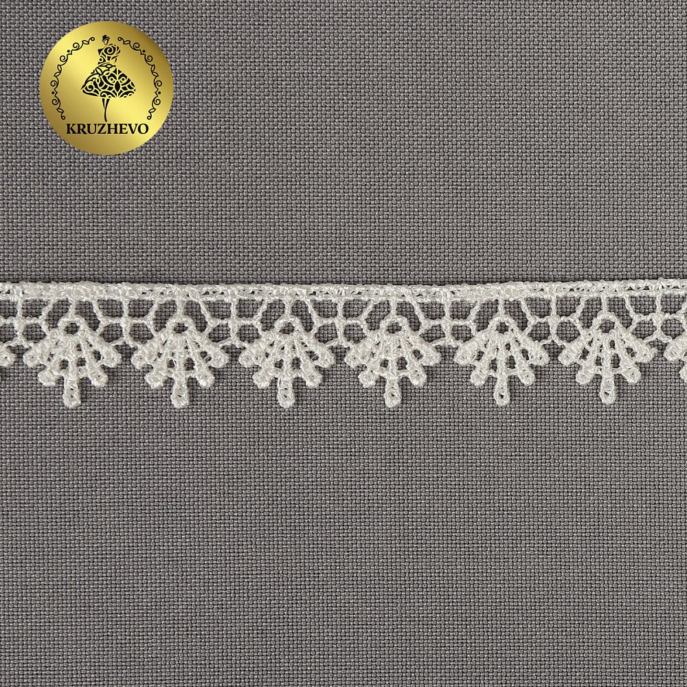 Кружево гипюр (плетёное) 16 мм / 13.71 метров, TBY.1062, цв.F102 молочный