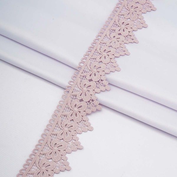 Кружево гипюр (плетёное) 50 мм / 13.72 метра, капучино, XF193