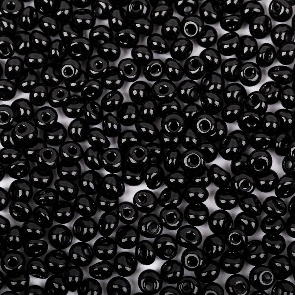 Бисер Preciosa Drops 5/0 (4.5 мм), 50 г, 23980 черный, 311-11001