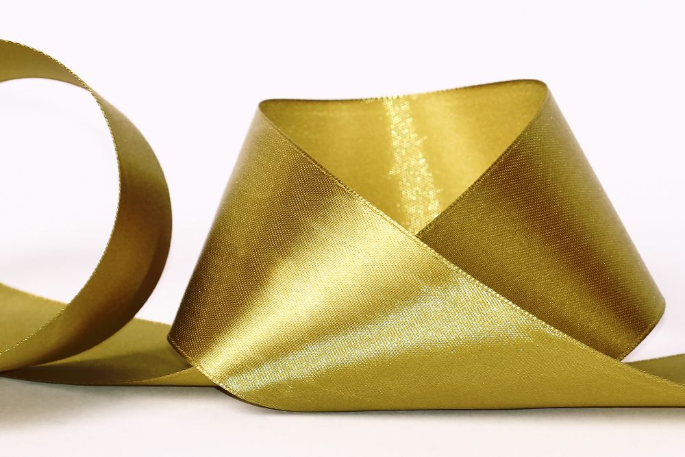 Лента атласная 1-сторонняя 50.0 мм / 33±2 метра, 087 зелено-хаки, Gamma