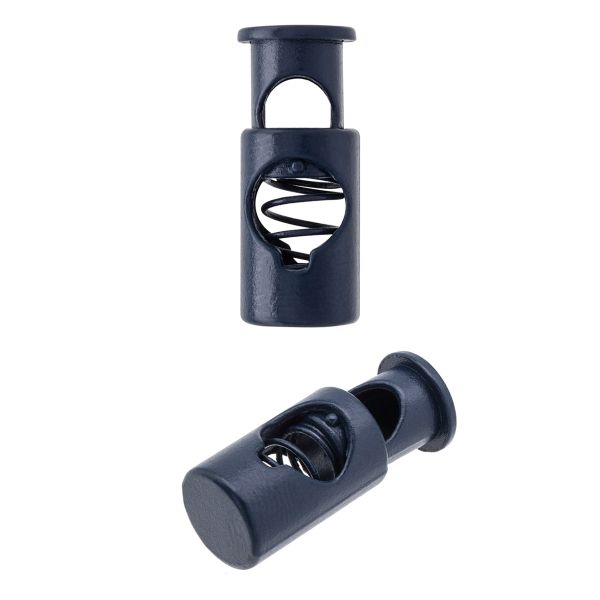 Фиксатор для шнура металл 1 отв., 20х8 мм, (in ⌀5 мм), 25 шт, матовый синий, MFR18