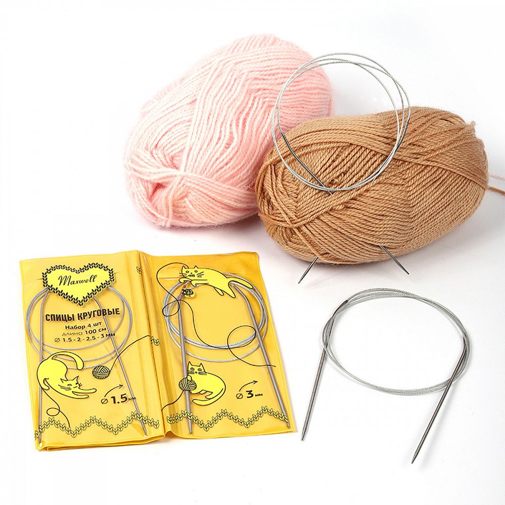 Набор круговых спиц Maxwell Gold 4 шт длина 100см 1.5-2-2.5-3мм