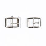 Пряжка ременная металл 18 мм (внешн. 23х32 мм), 10 шт, никель, прямоугольная, BIG