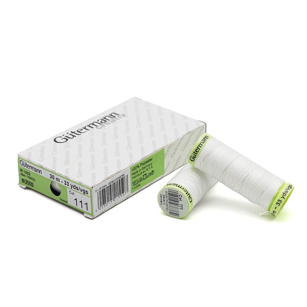 Нитки отделочные Gutermann Top Stitch, 30м, 111 айвори, 5 катушек