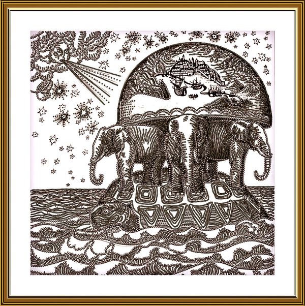 Набор для вышивания бисером Нова Слобода, Атланты Земли 25х25 см