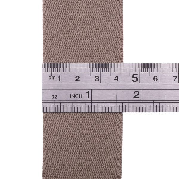 Тесьма (лента) киперная 40 мм / 50 метров, 13 г/м, 100% полиэфир, 09 кофе