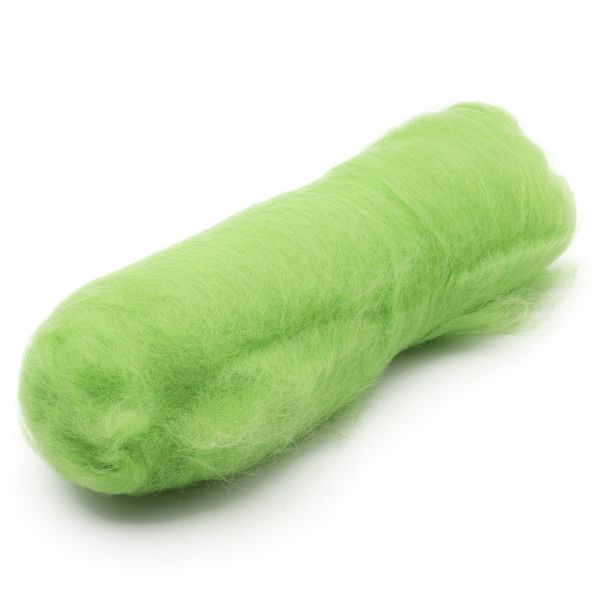 Шерсть для валяния Кардочес 100% п/тонк.шерсть, 100 гр. Камтекс (026 салат)