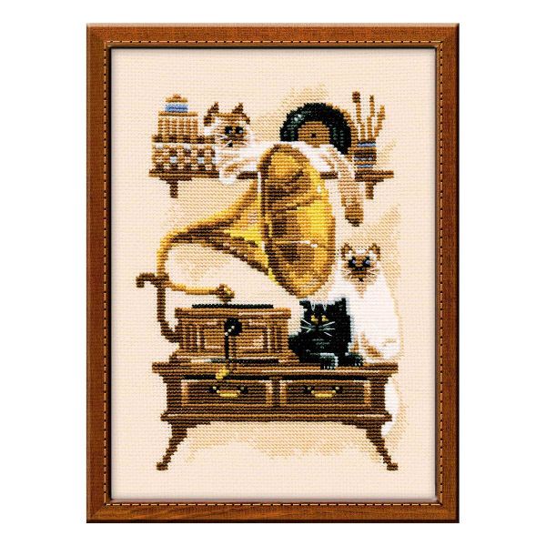 Набор для вышивания нитками Риолис, Патефон, 18х24 см