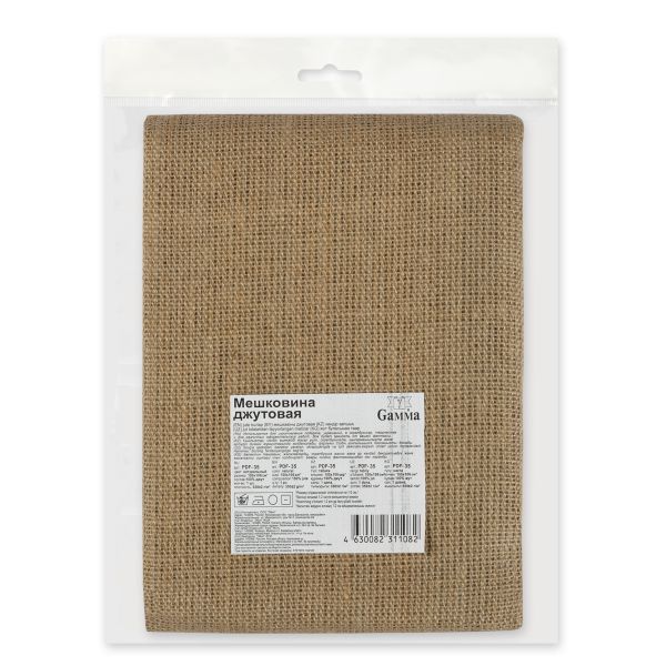 Мешковина 350±2 г/м², 100х106 см, натуральный, Gamma PDF-35